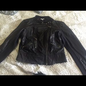 Jacket  leather lamb & soft Cache Size large